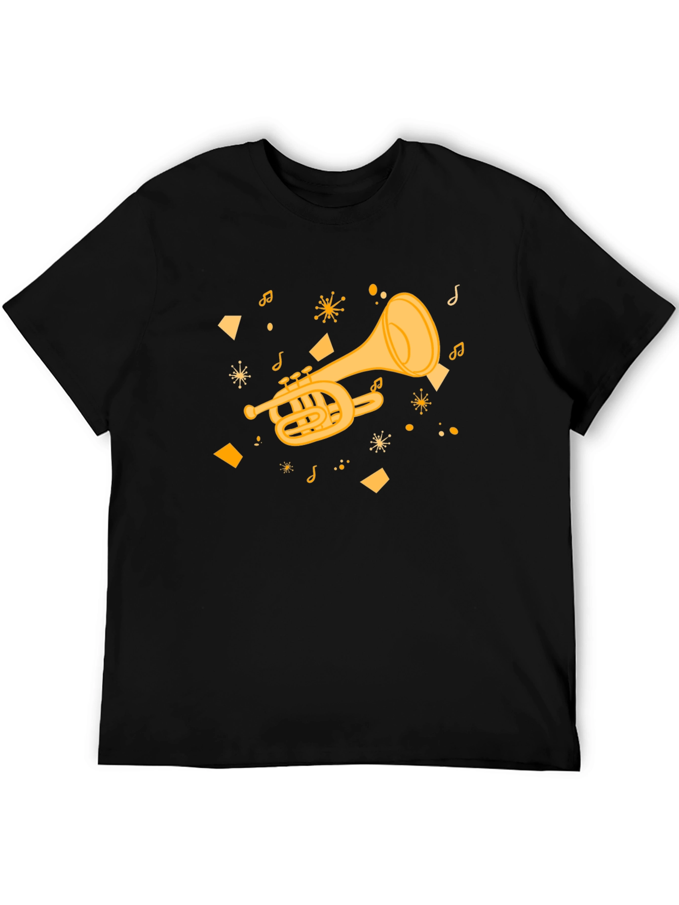 Musical Trumpet Graphic Tee - Black