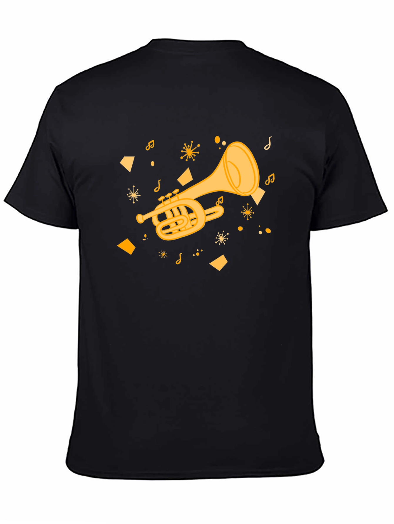 Musical Trumpet Graphic Tee - Black