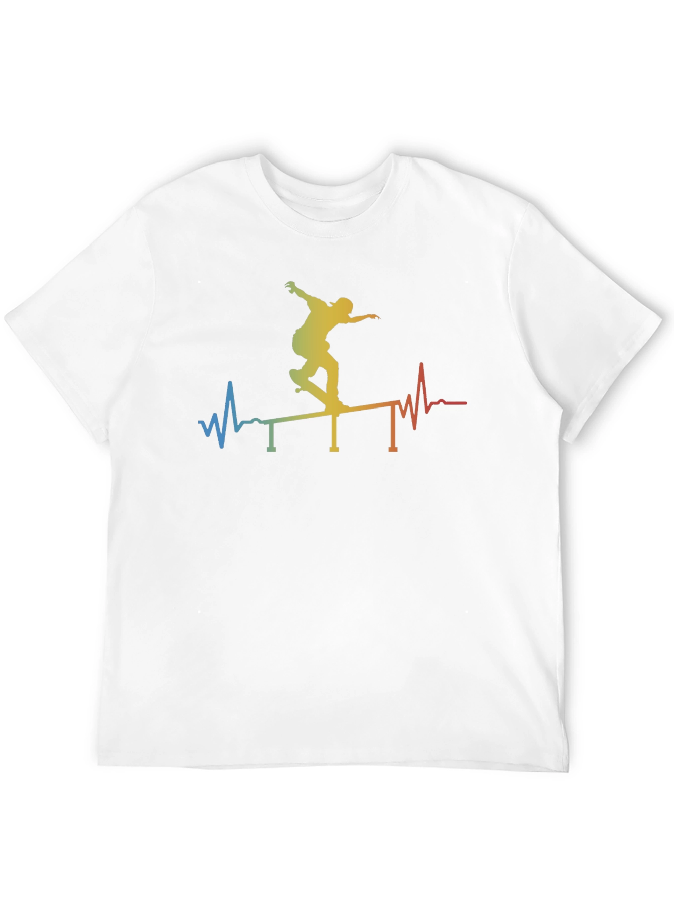 Skateboarding Heartbeat Graphic Tee