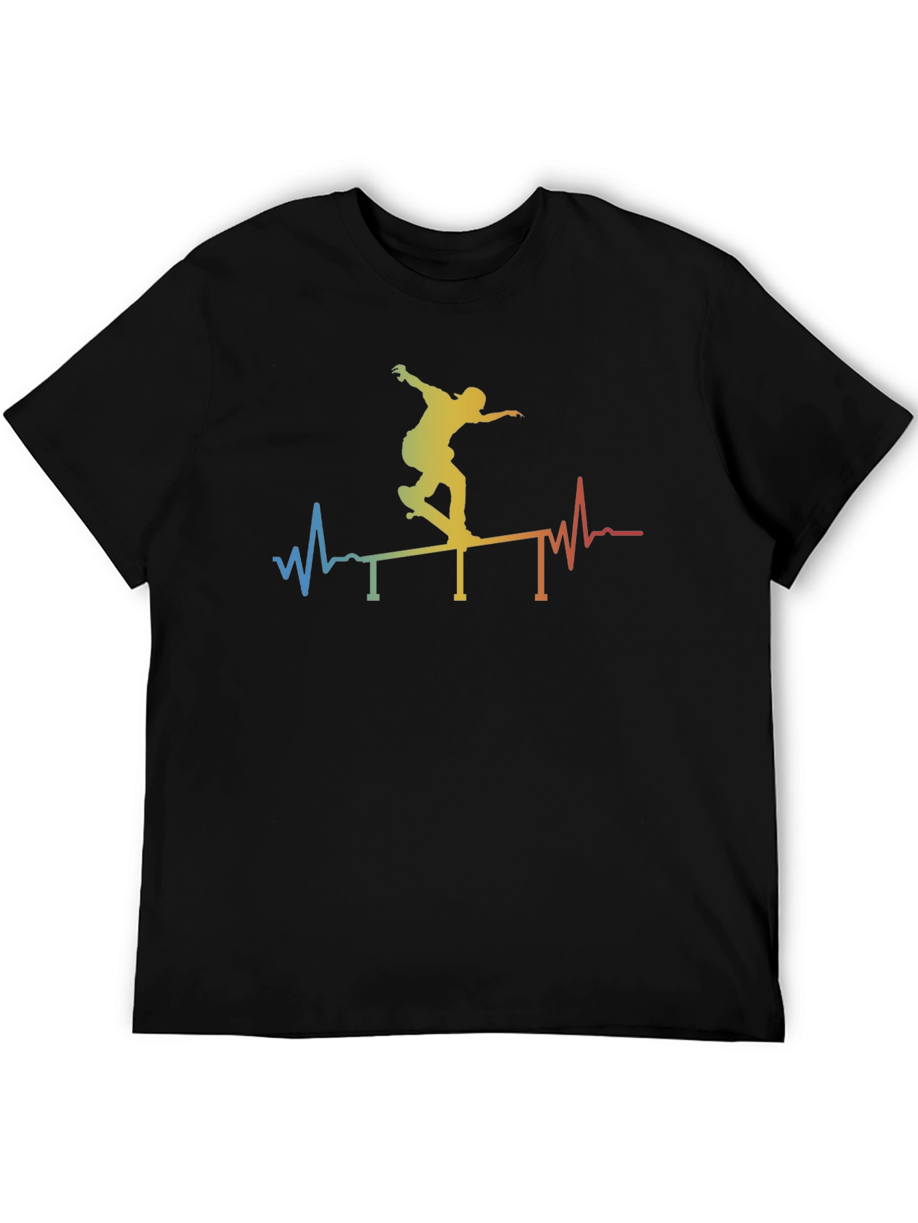 Skateboarding Heartbeat Graphic Tee