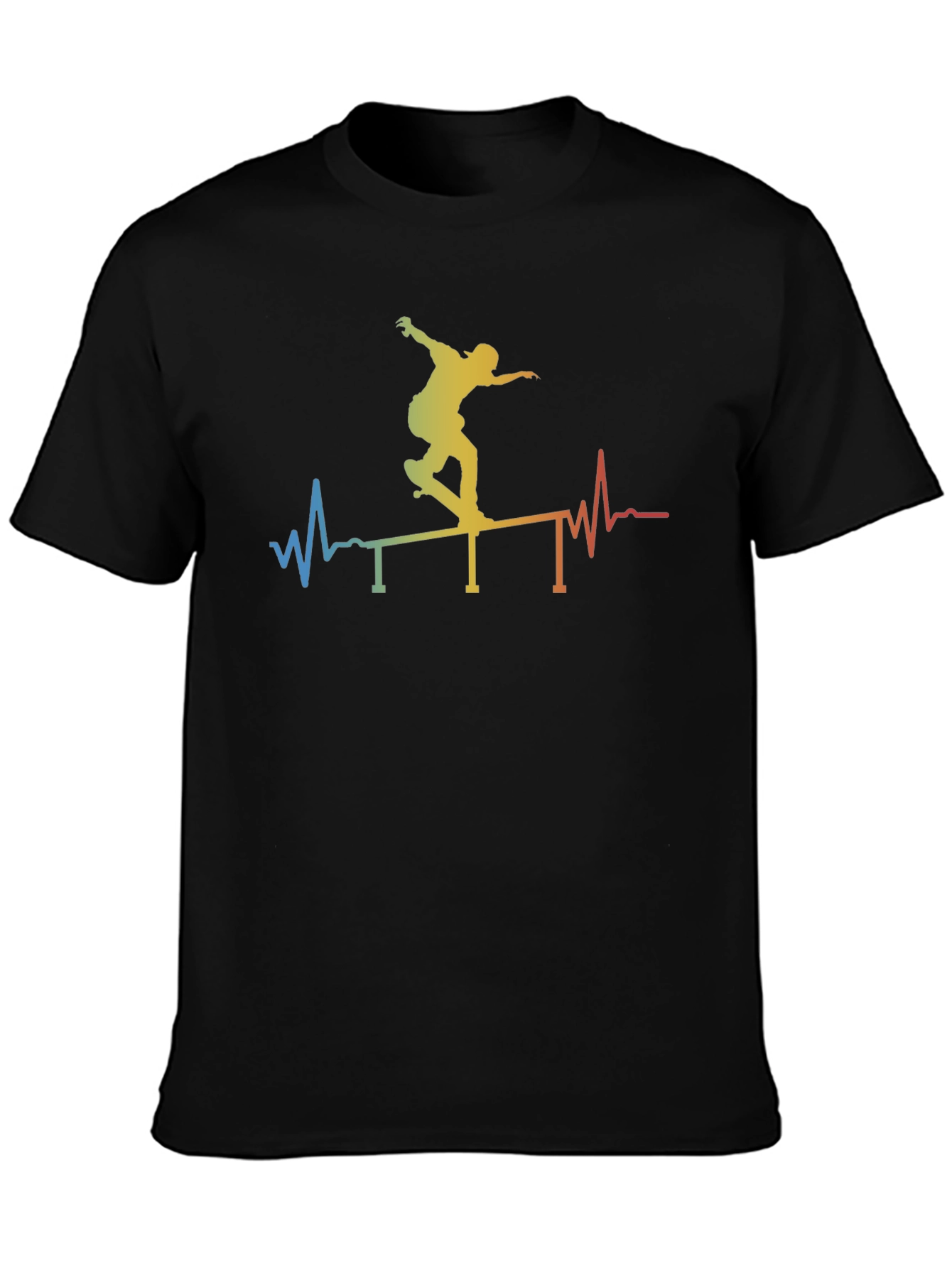 Skateboarding Heartbeat Graphic Tee
