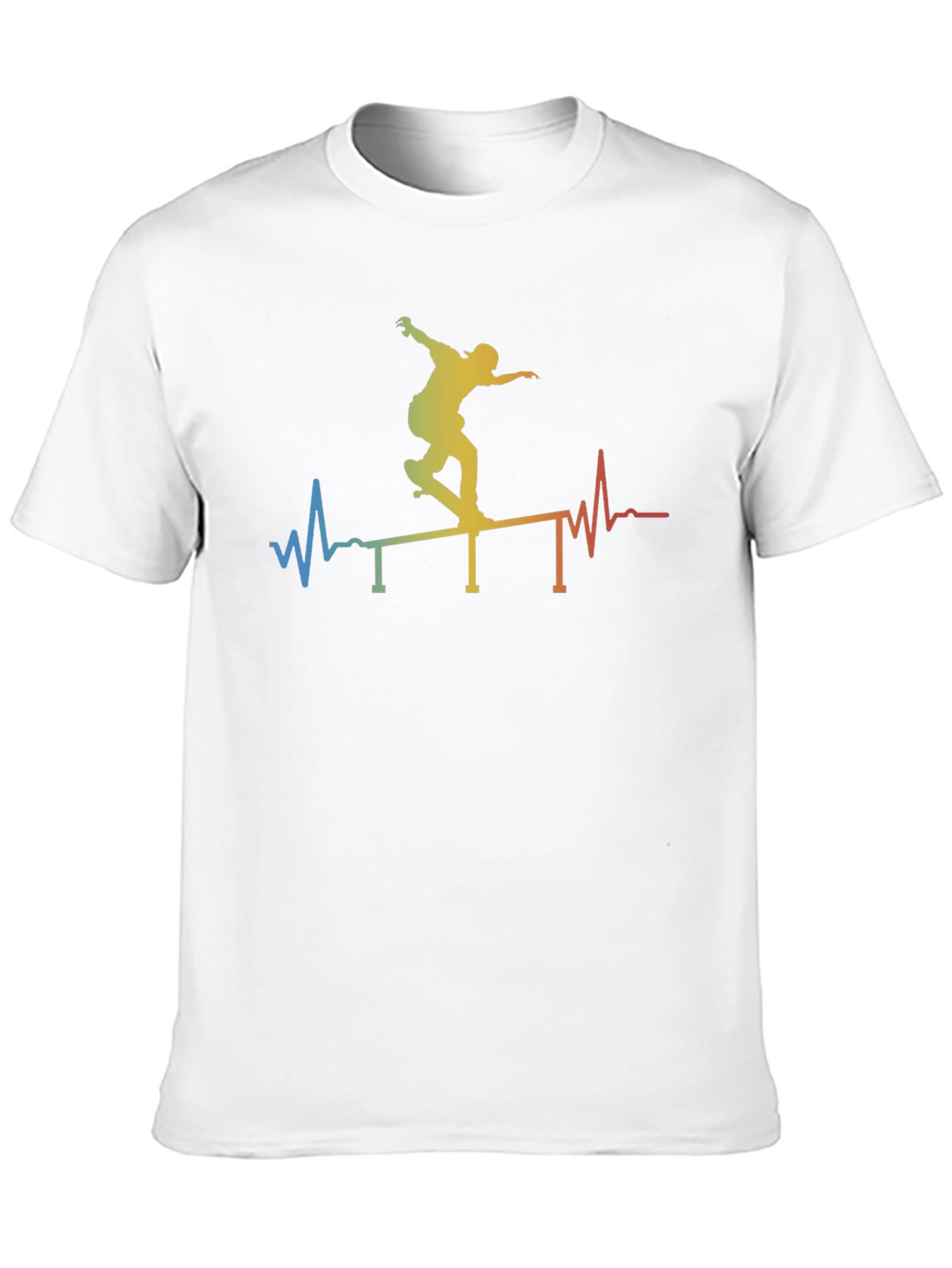 Skateboarding Heartbeat Graphic Tee