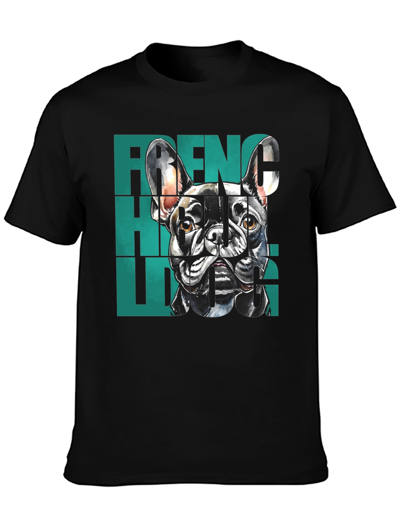 French Bulldog Graphic Tee - Stylish Mens Black T-Shirt