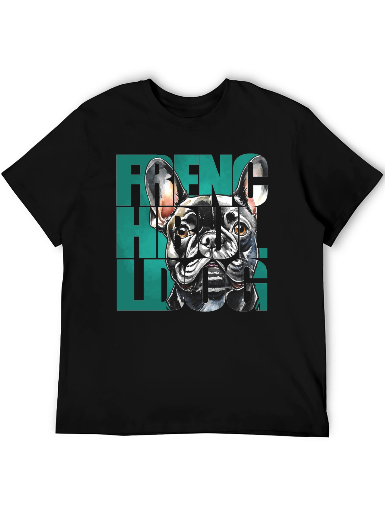 French Bulldog Graphic Tee - Stylish Mens Black T-Shirt