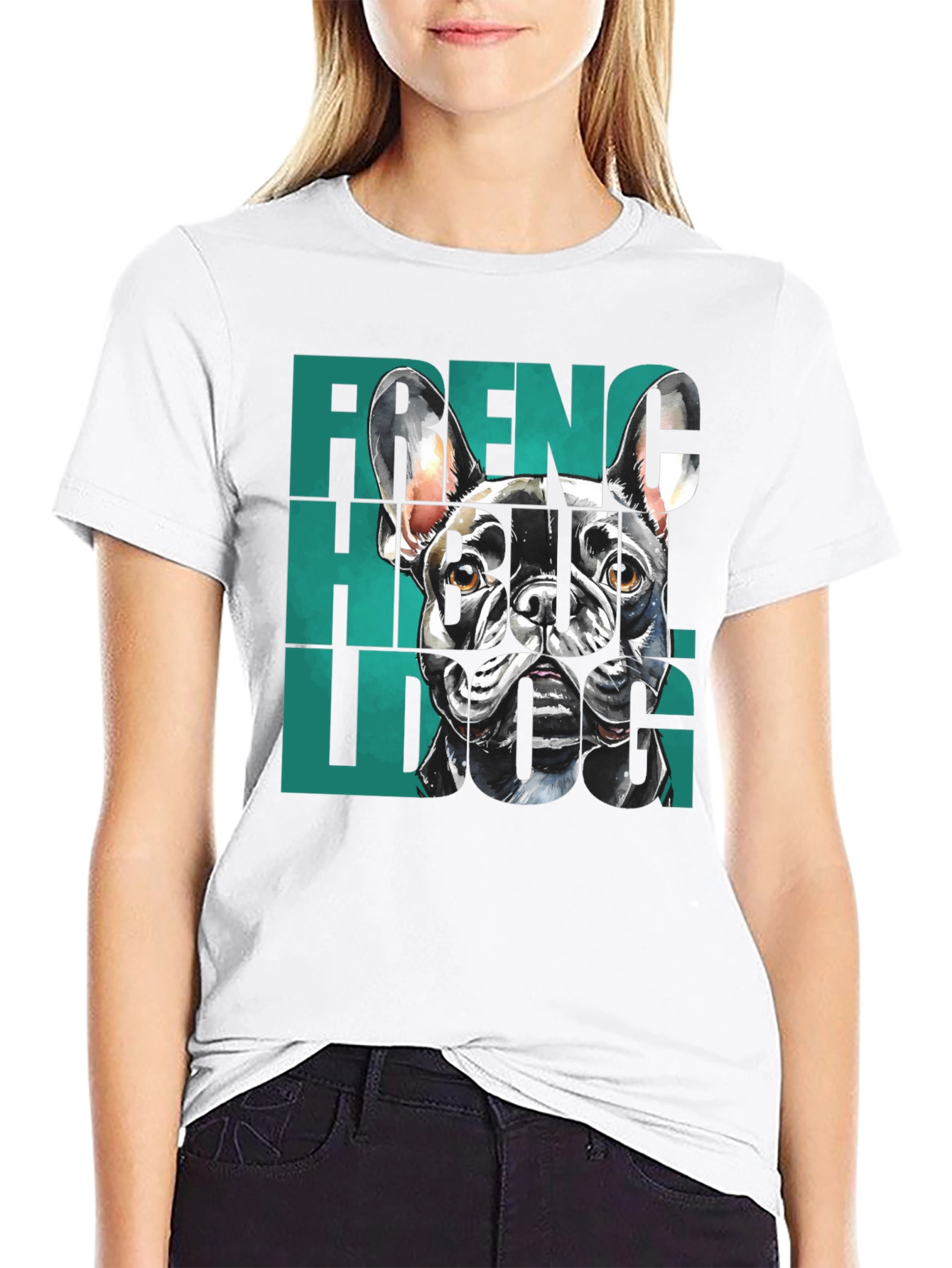 French Bulldog Graphic Tee - Stylish Mens Black T-Shirt