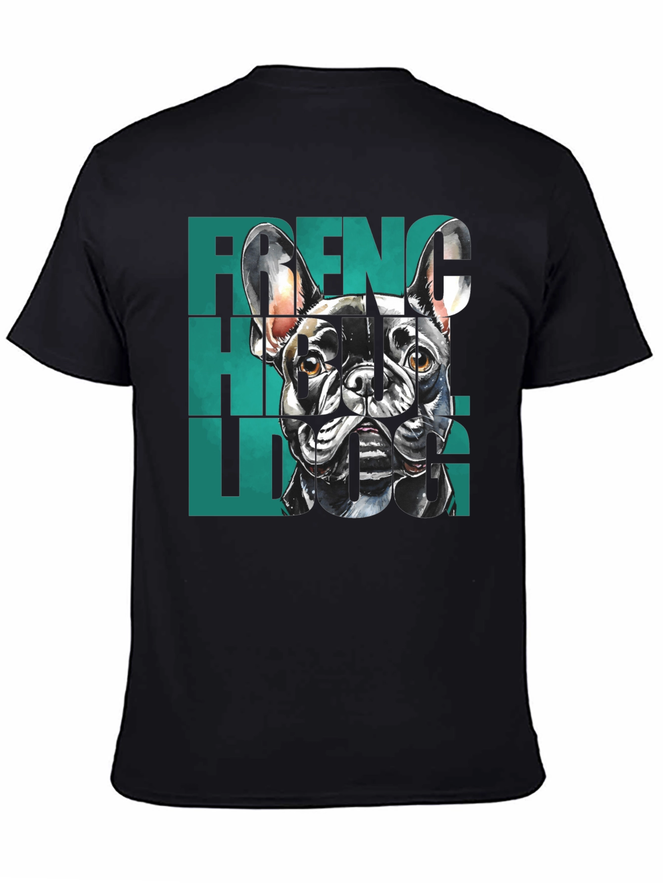 French Bulldog Graphic Tee - Stylish Mens Black T-Shirt
