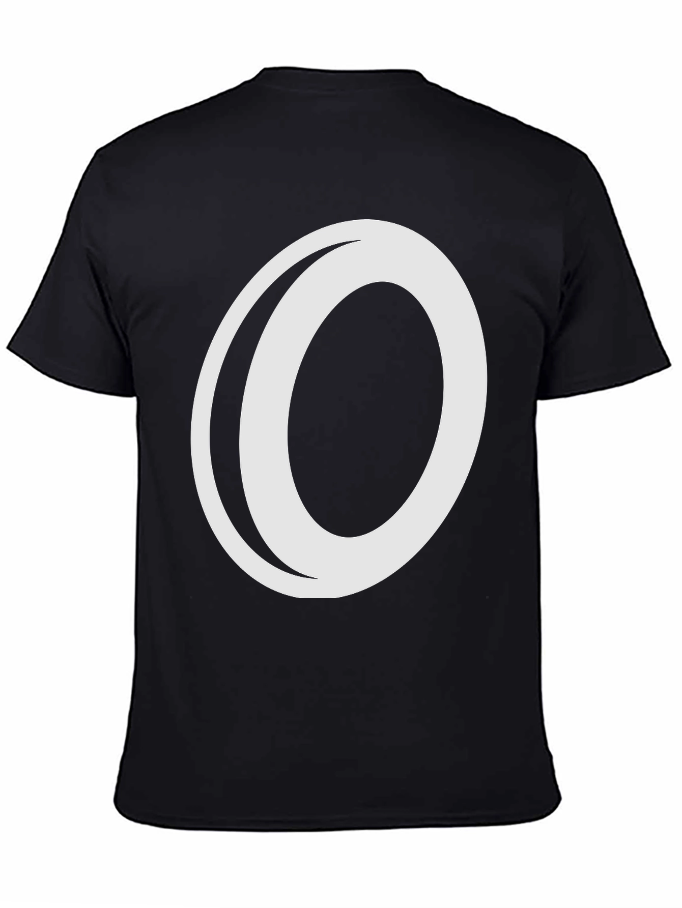 Bold Graphic Tee: Black T-Shirt with White O