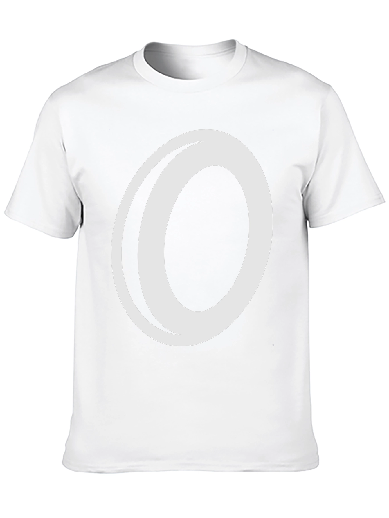 Bold Graphic Tee: Black T-Shirt with White O