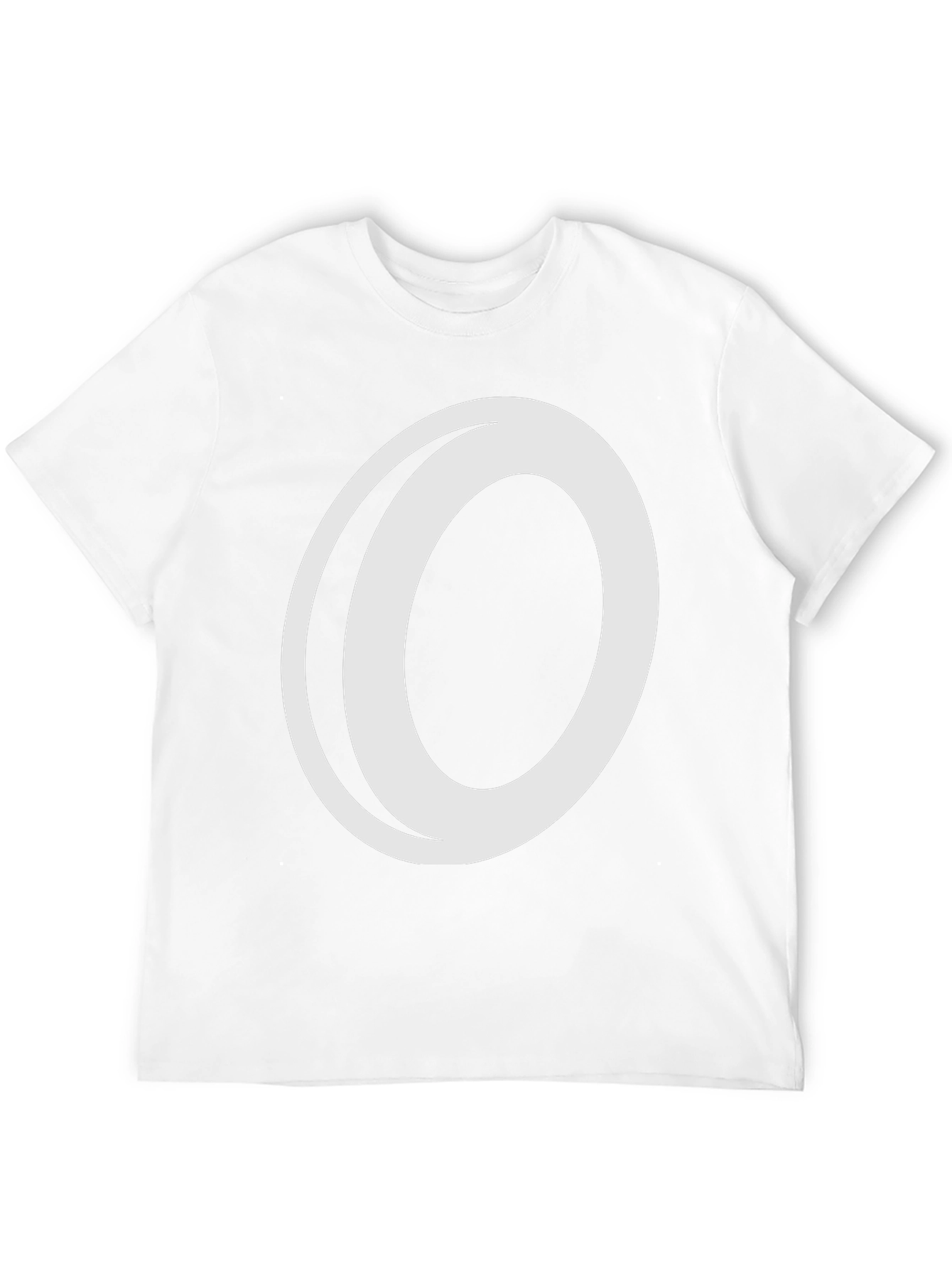 Bold Graphic Tee: Black T-Shirt with White O