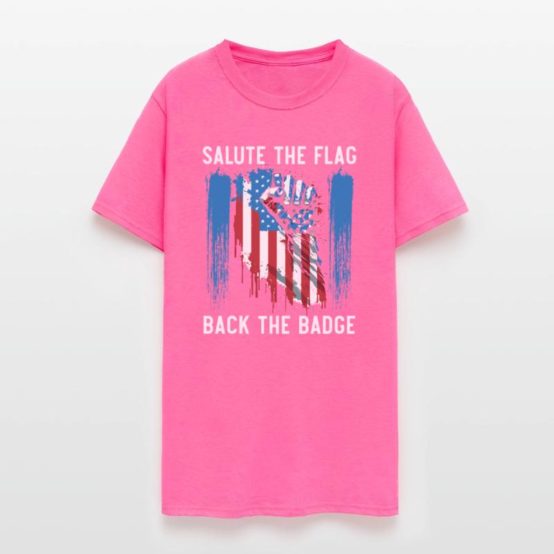 Salute The Flag Back The Badge Cop Law Enforcement