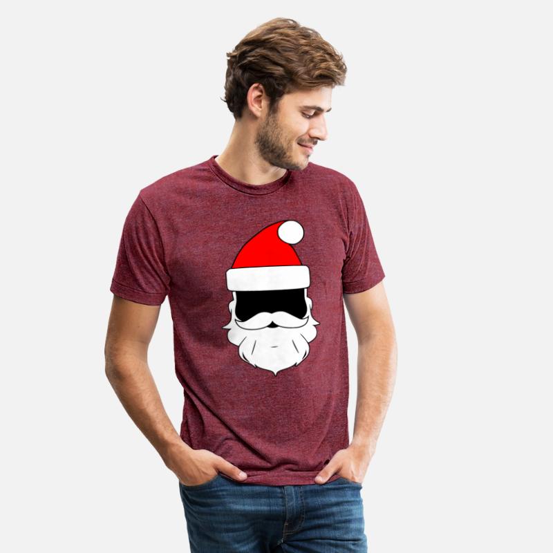 Santa With Hipster Mustache And Red Hat