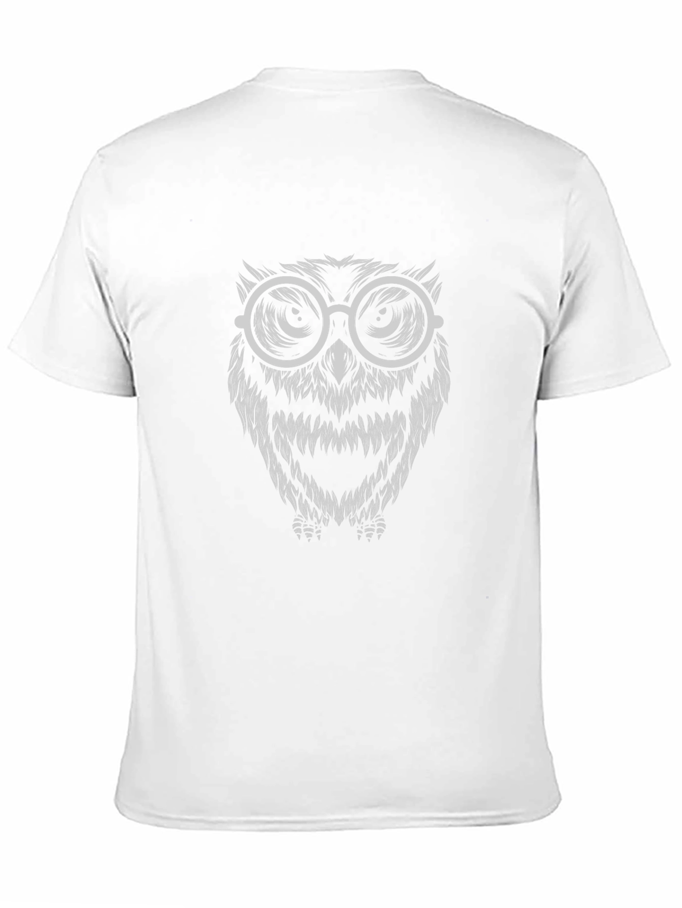 Cool Owl with Glasses Black T-Shirt