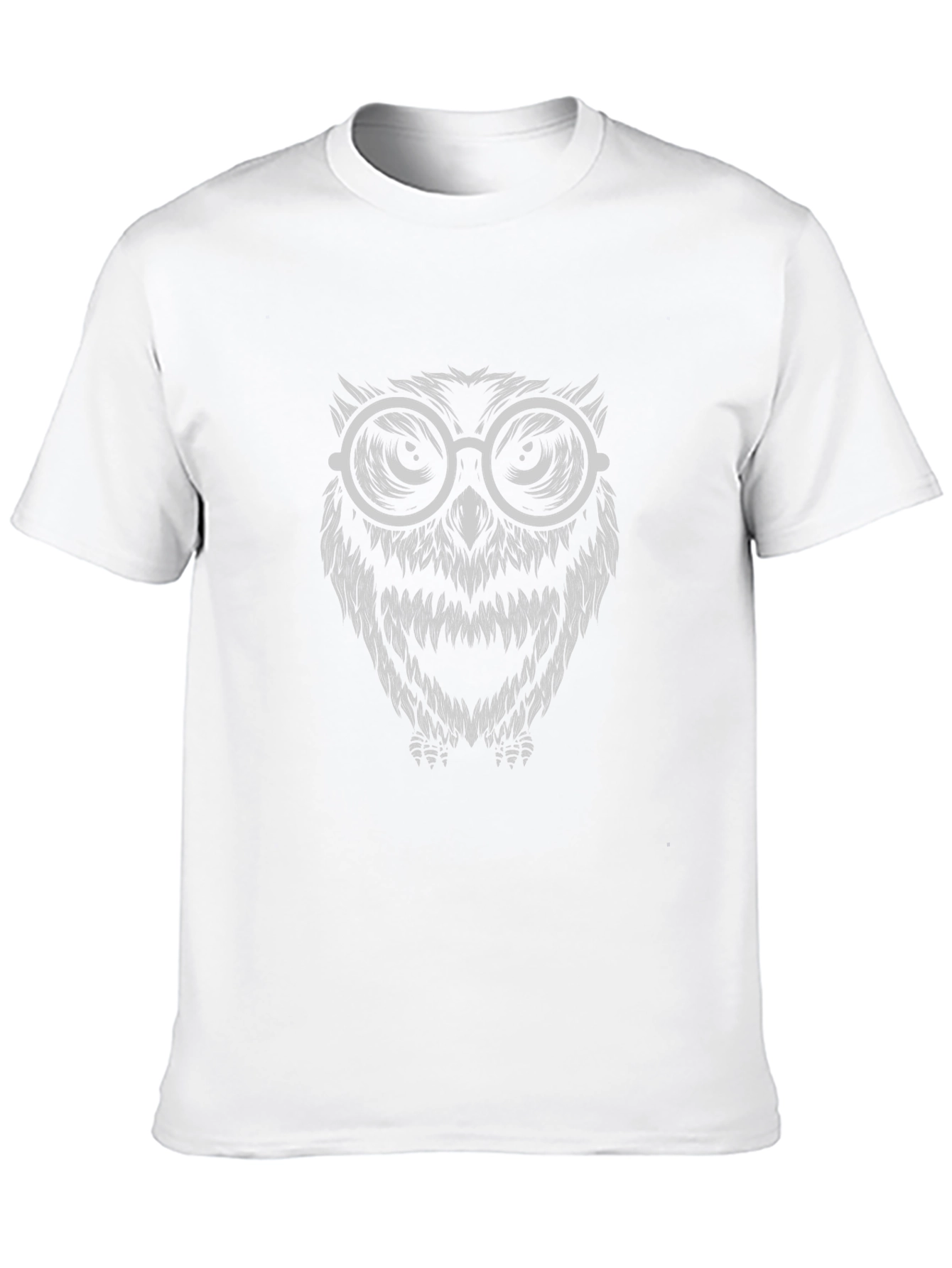 Cool Owl with Glasses Black T-Shirt