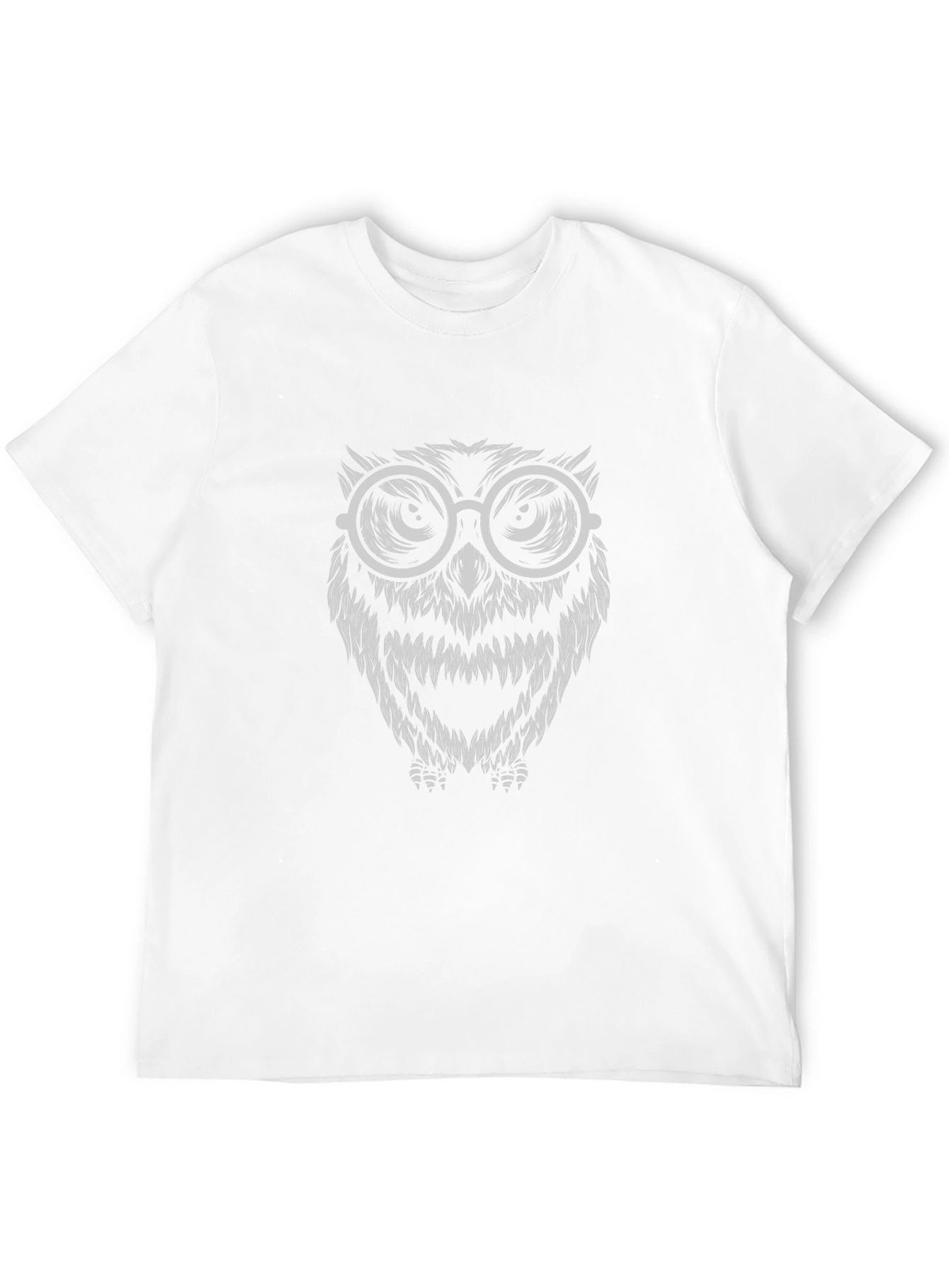 Cool Owl with Glasses Black T-Shirt