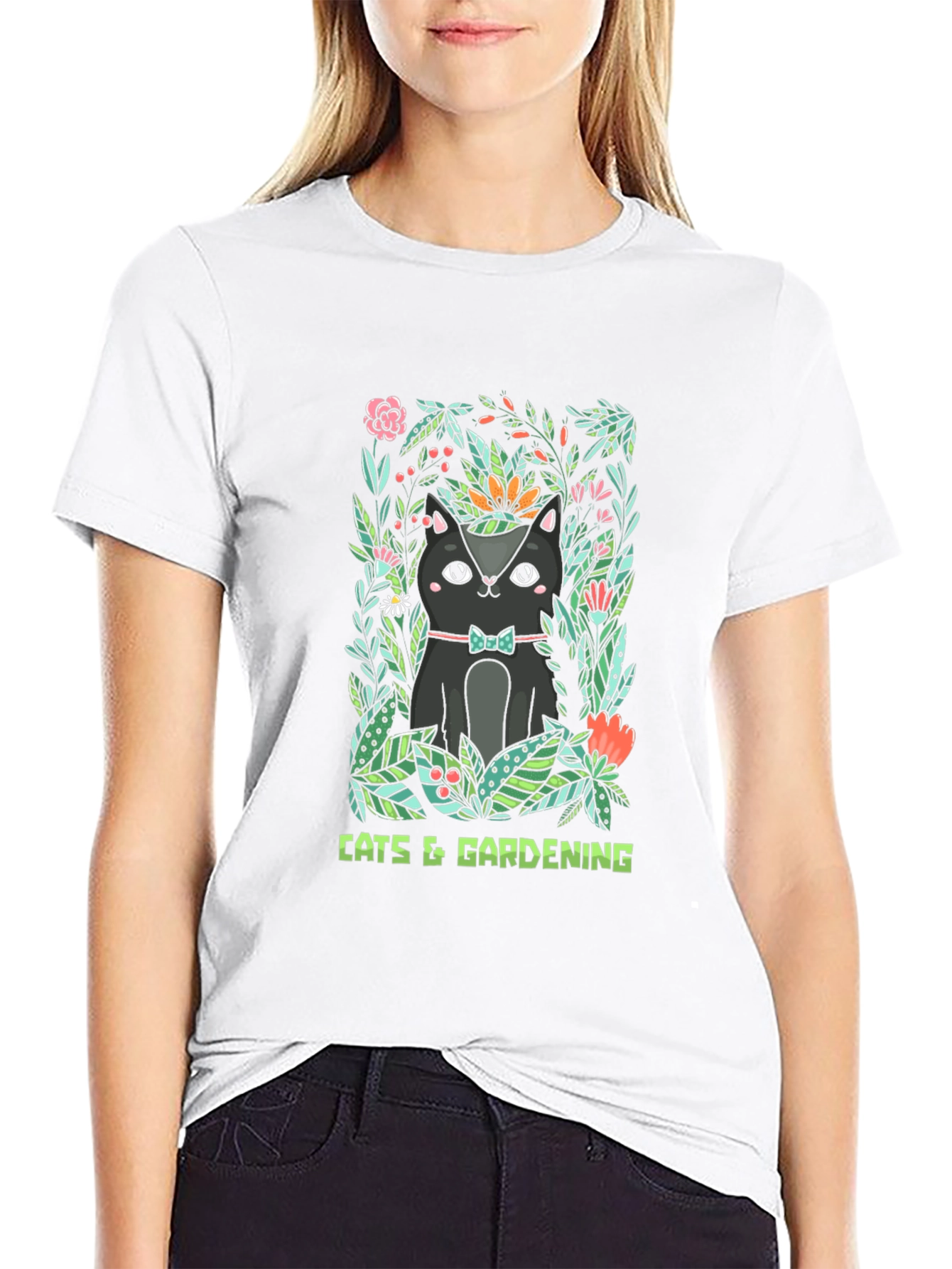 Cats & Gardening Graphic T-Shirt
