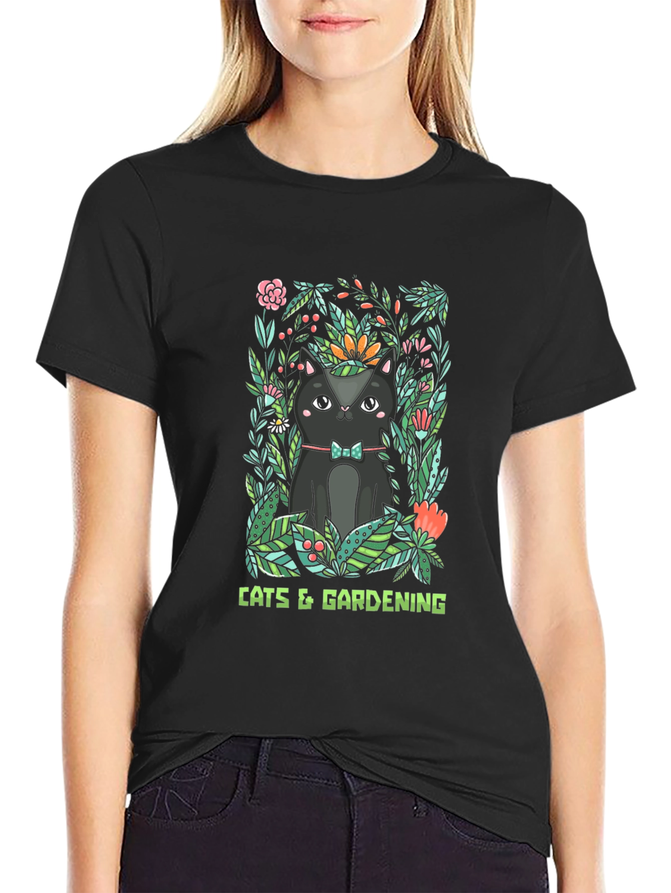 Cats & Gardening Graphic T-Shirt