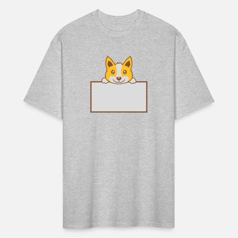 Sign pointing good dog behind wall