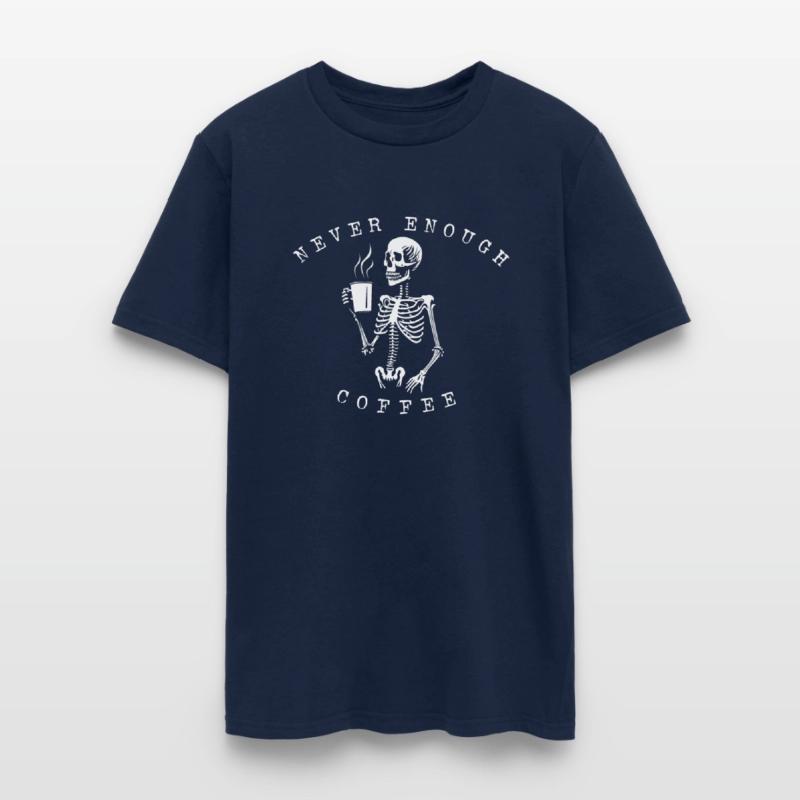 skeleton drinking coffee