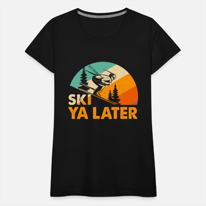 Ski Ya Later Retro Skiing Vacation Winter Sports