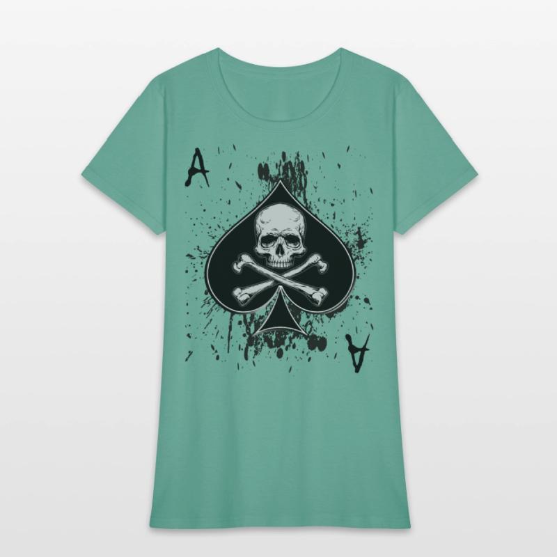 Skull Ace of Spades Playing Card Poker Gift Idea