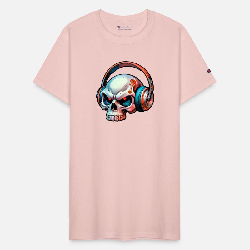 Skull with earphones