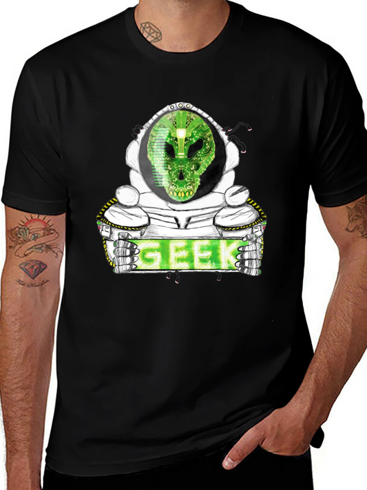 Geek Alien Graphic T-Shirt