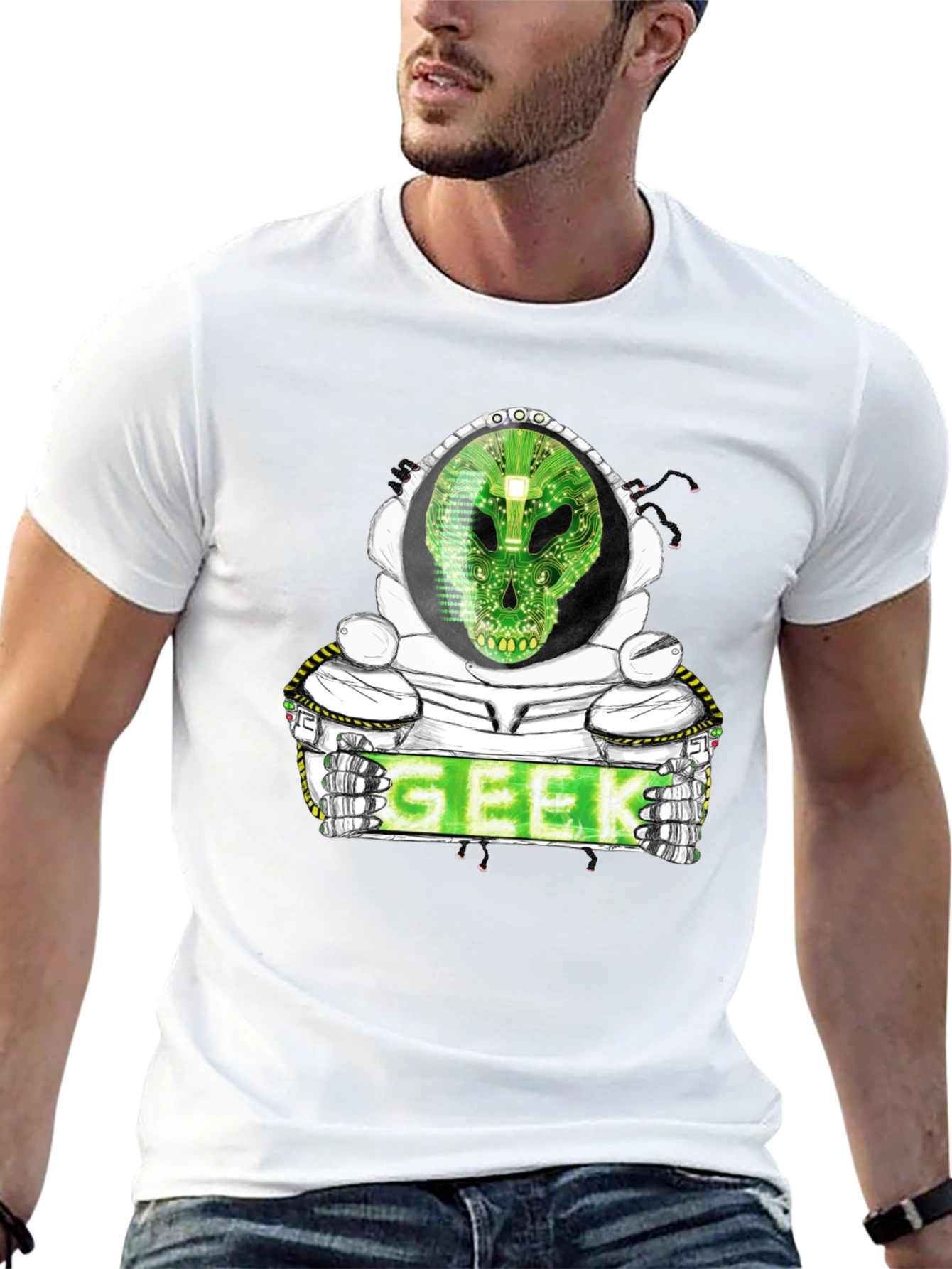 Geek Alien Graphic T-Shirt