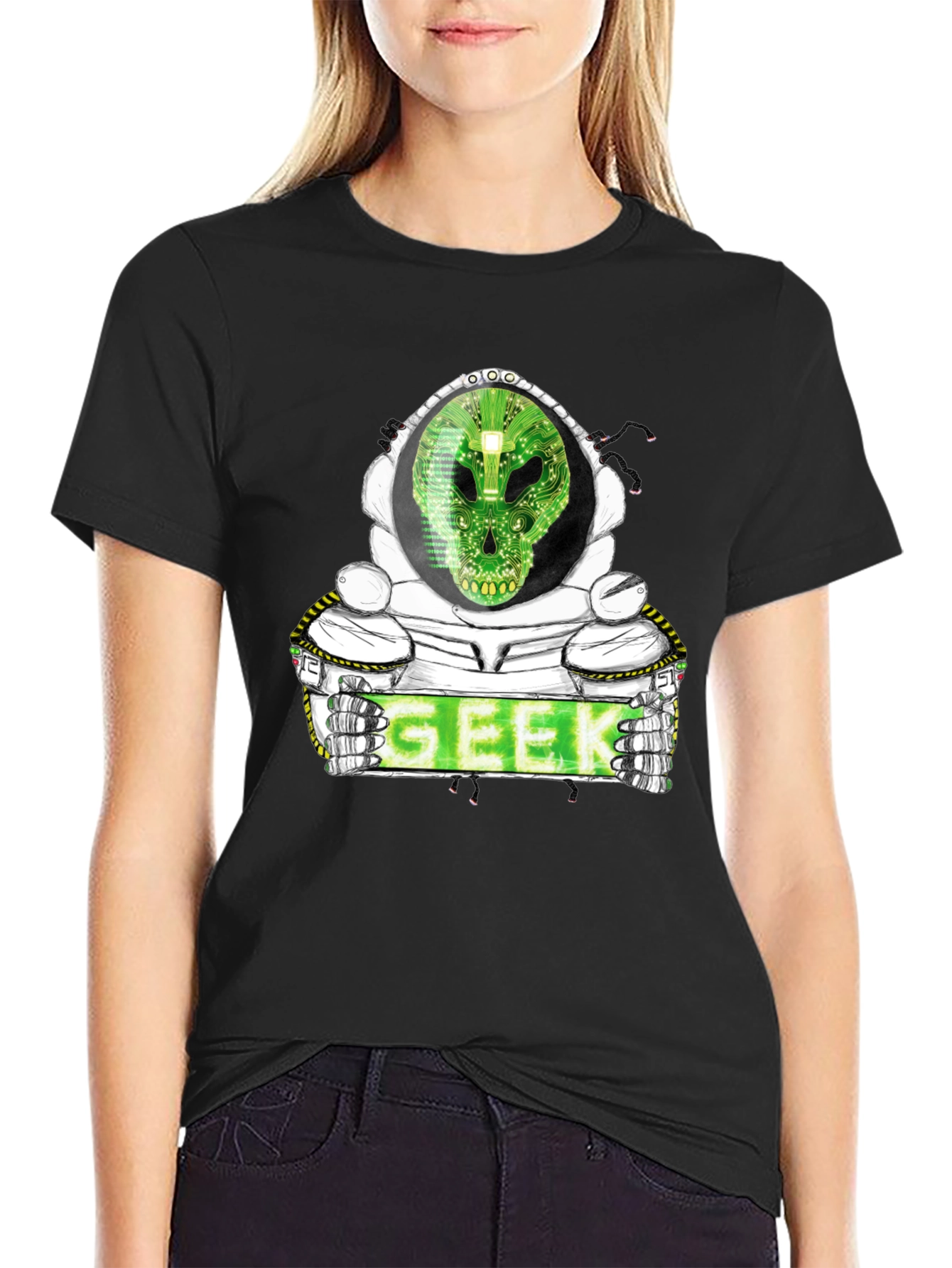 Geek Alien Graphic T-Shirt