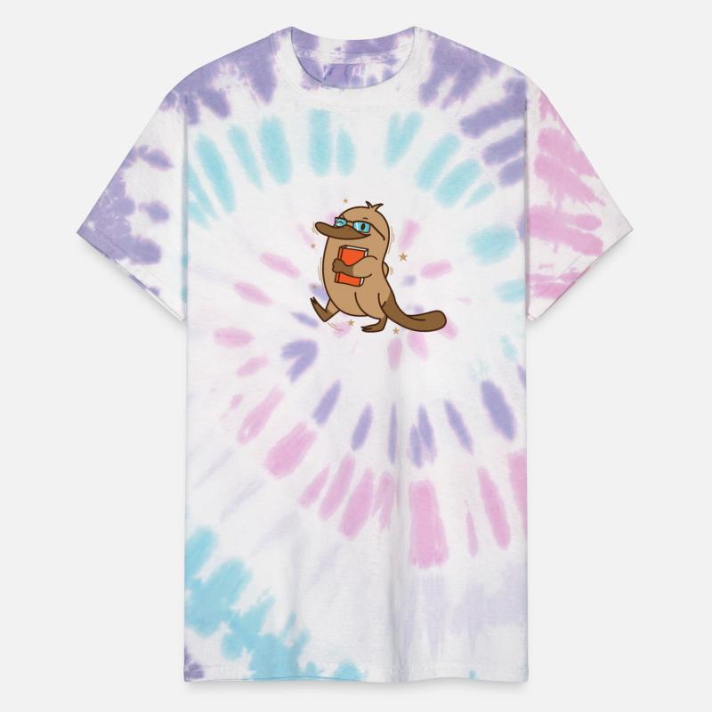 smart Platypus with Book and Glasses