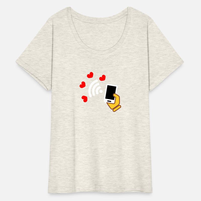 smartphone love look online love fibes with hearts