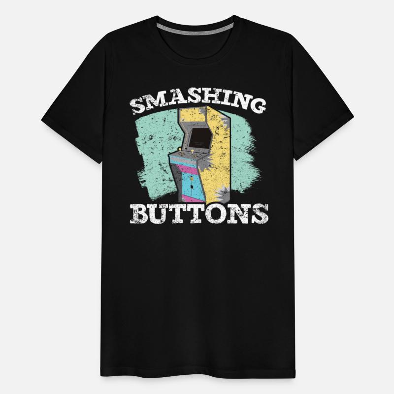Smashing Buttons Gaming Video Game Arcade Gamer
