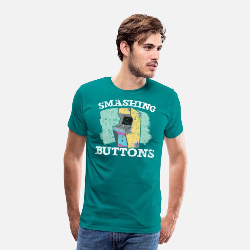 Smashing Buttons Gaming Video Game Arcade Gamer