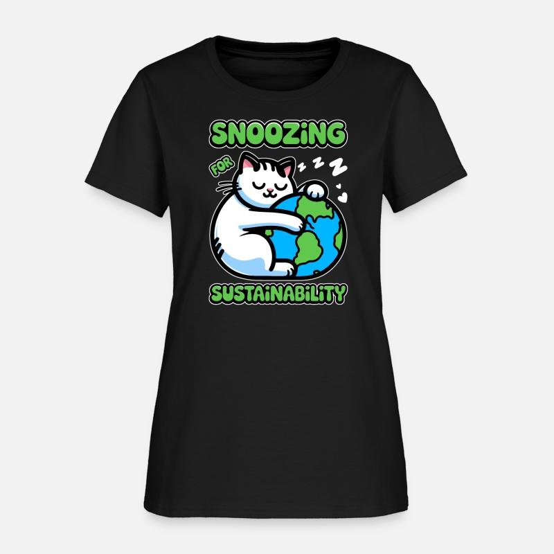 Snoozing for Sustainability Sleeping Cat Earth Day