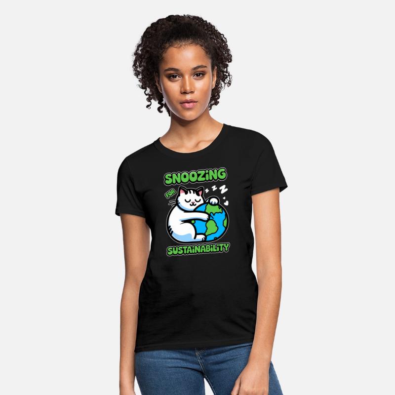 Snoozing for Sustainability Sleeping Cat Earth Day