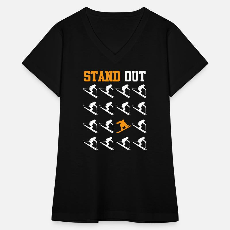 Snowboarder Freestyle Stand Out Snow Slope