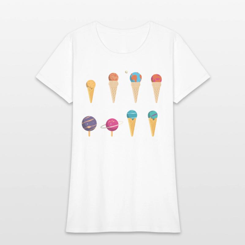 Solar System Planet Ice Cream Stem Space