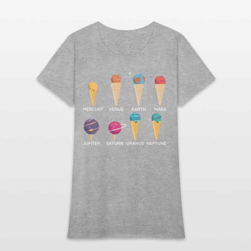 Solar System Planet Ice Cream Stem Space