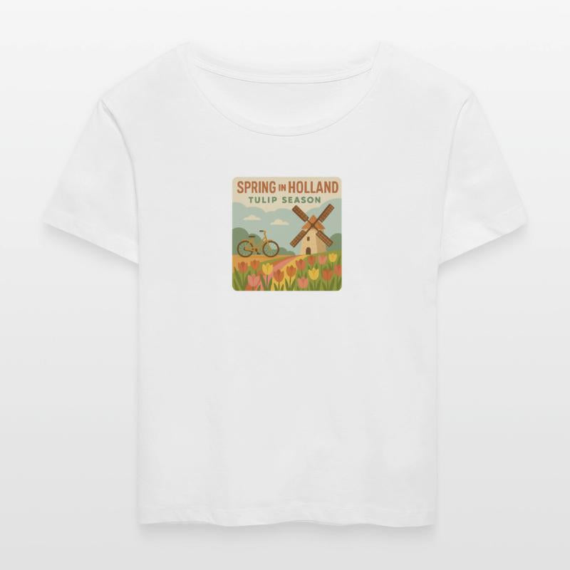 Spring in Holland Tulip Season Illustration