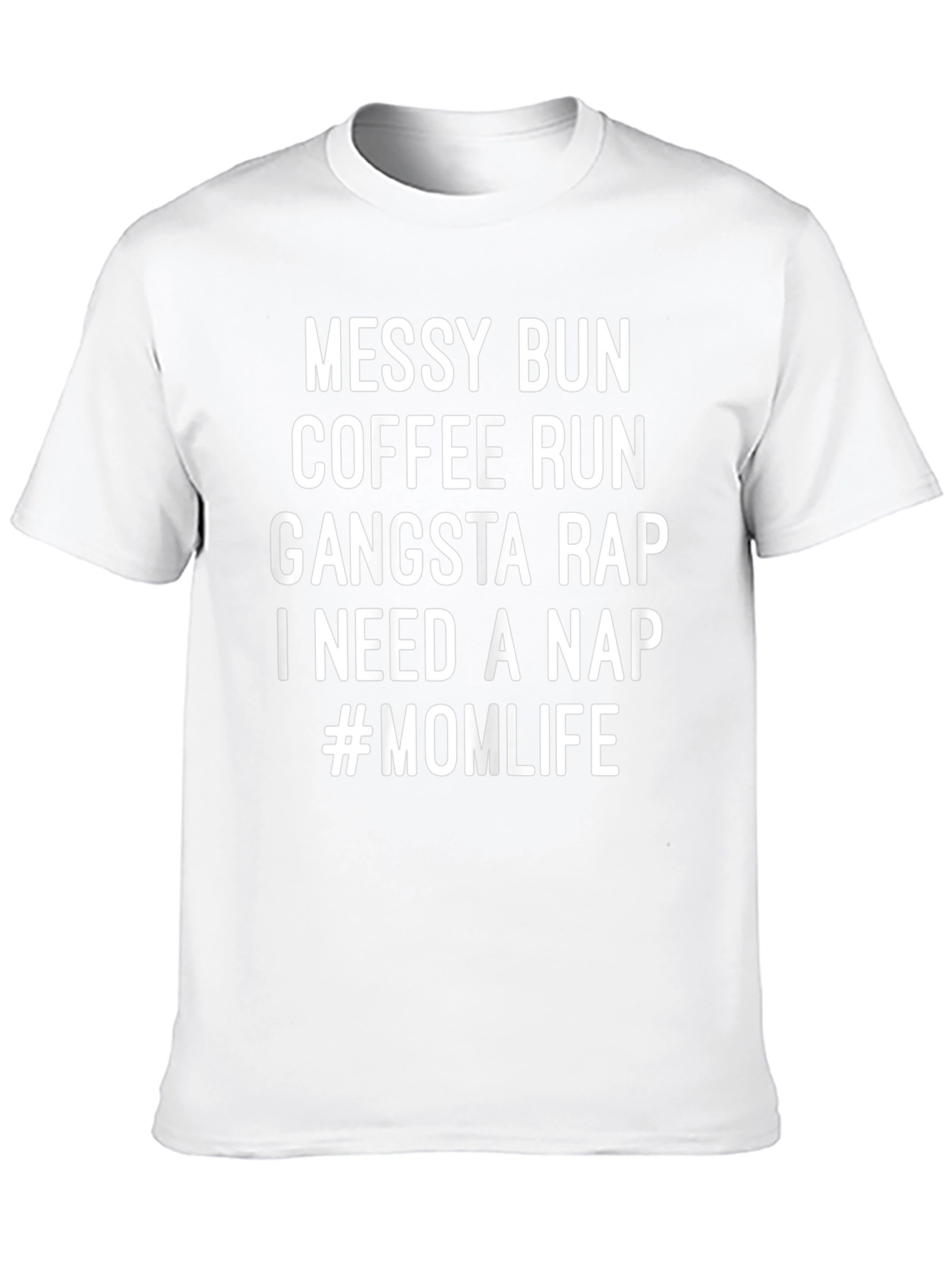Messy Bun Coffee Run Tee - Mom Life T-Shirt