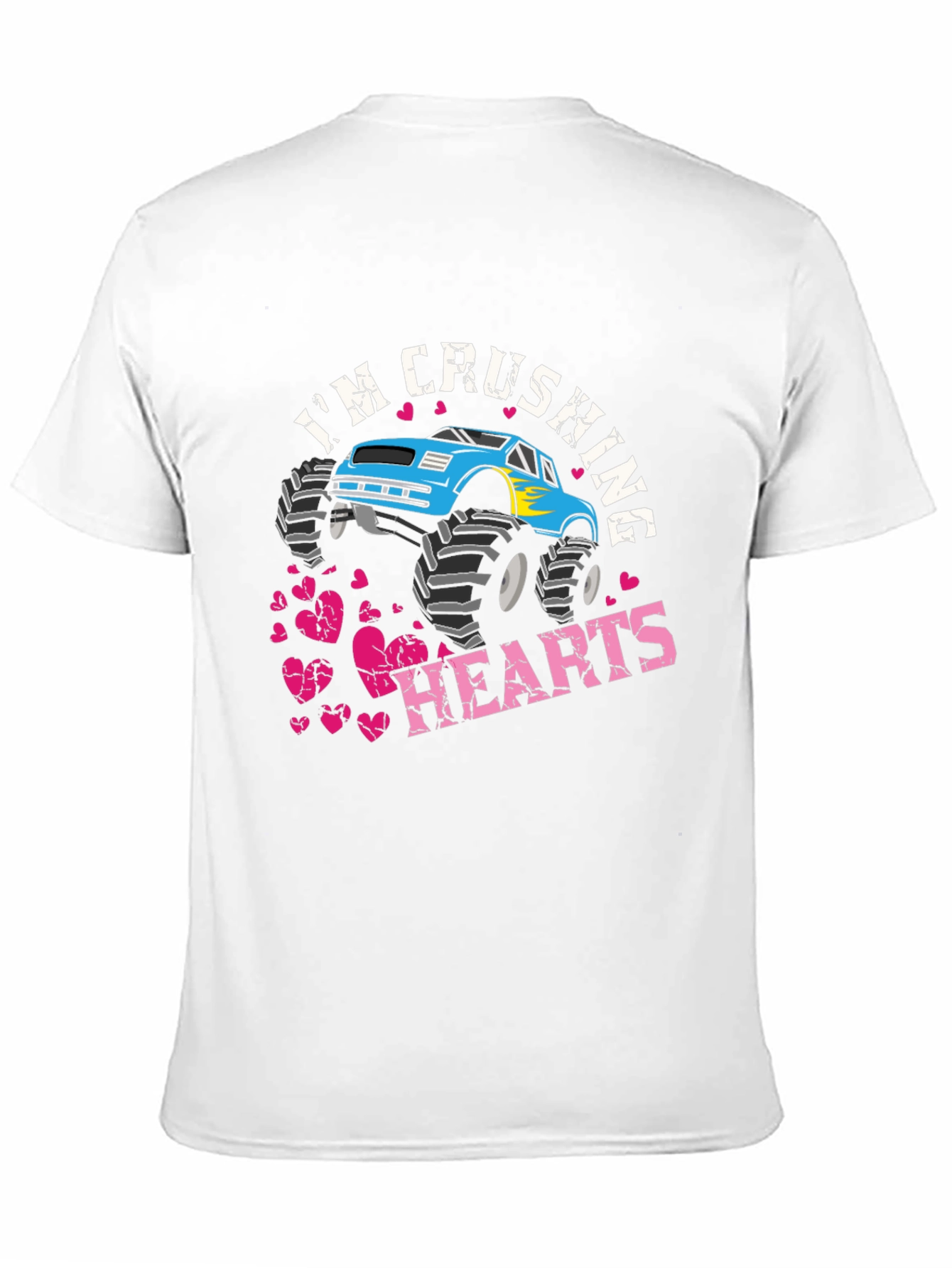 Im Crushing Hearts Monster Truck Graphic T-Shirt