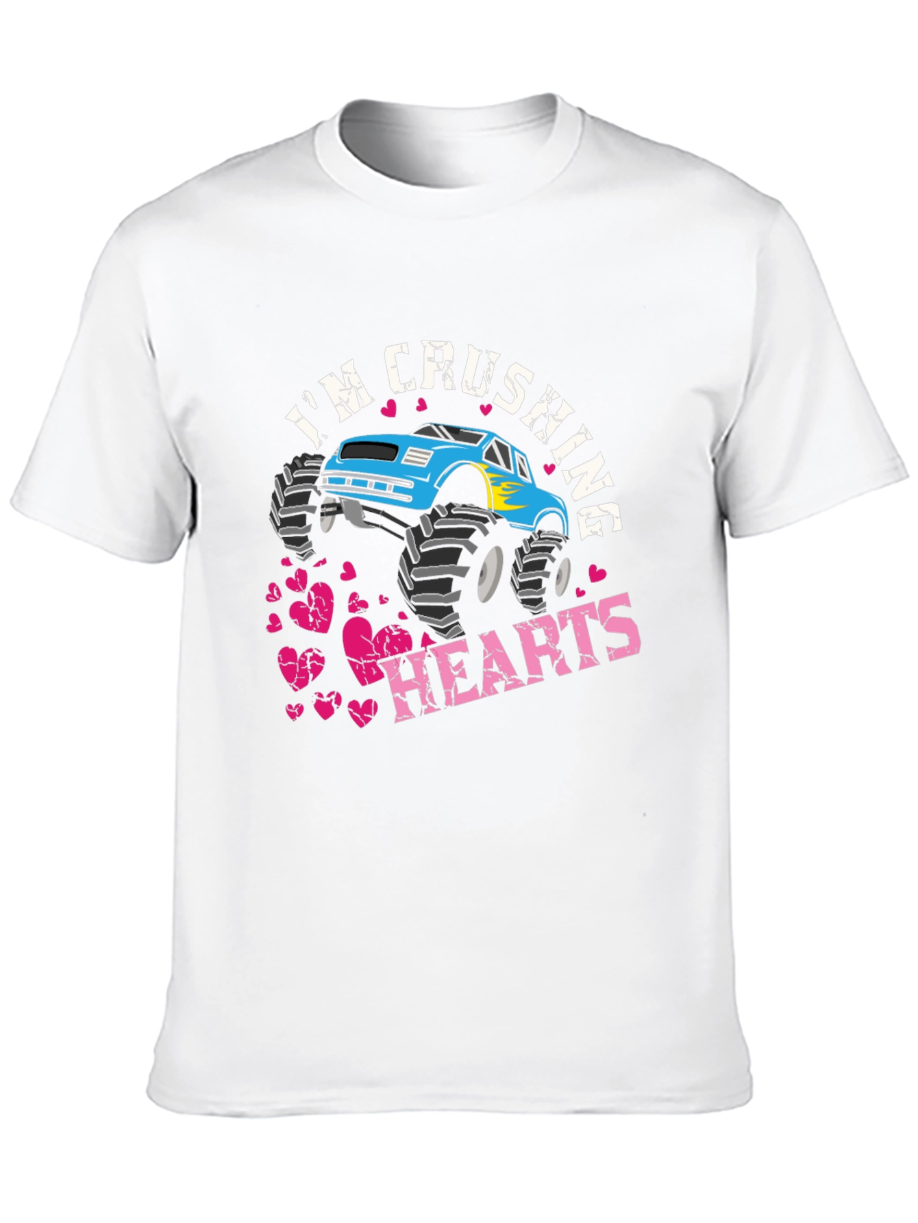 Im Crushing Hearts Monster Truck Graphic T-Shirt