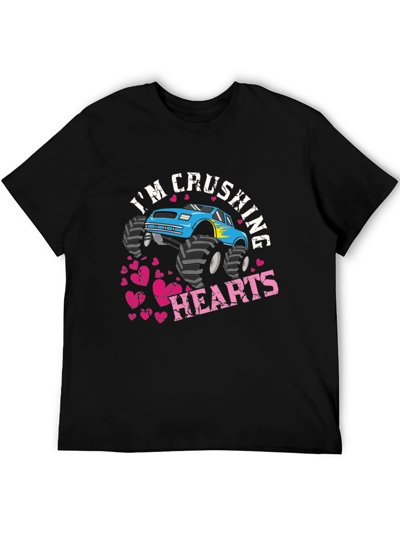 Im Crushing Hearts Monster Truck Graphic T-Shirt
