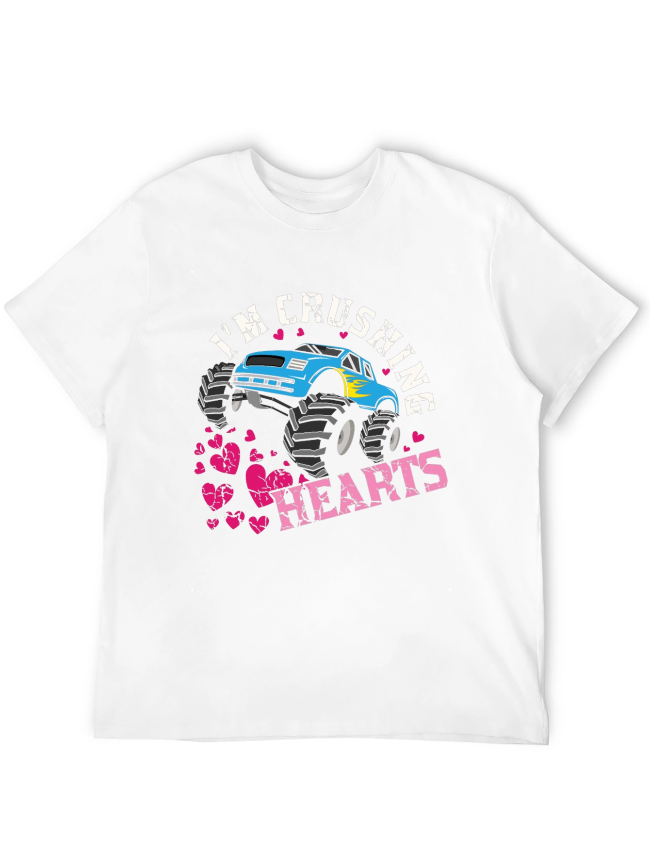 Im Crushing Hearts Monster Truck Graphic T-Shirt