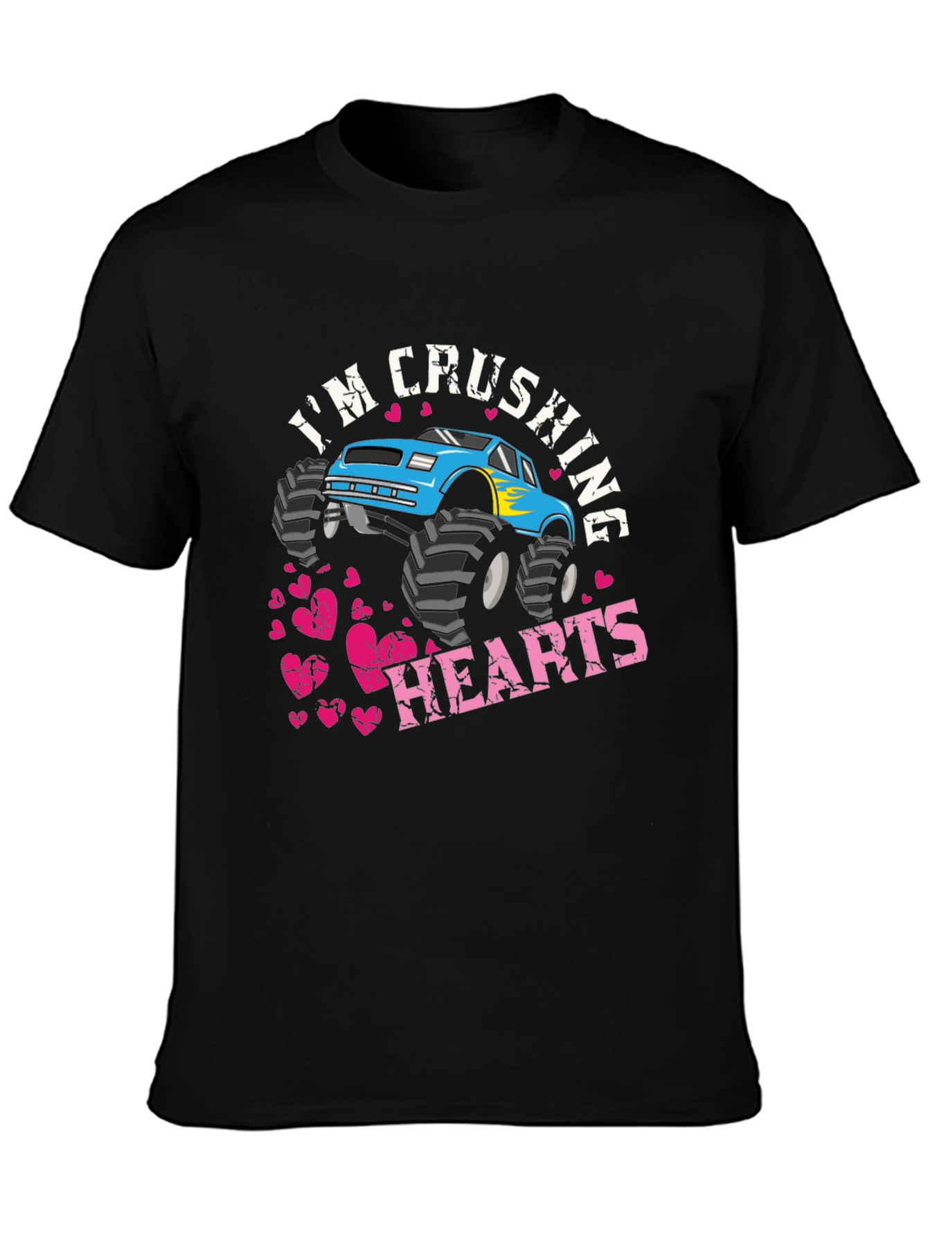 Im Crushing Hearts Monster Truck Graphic T-Shirt