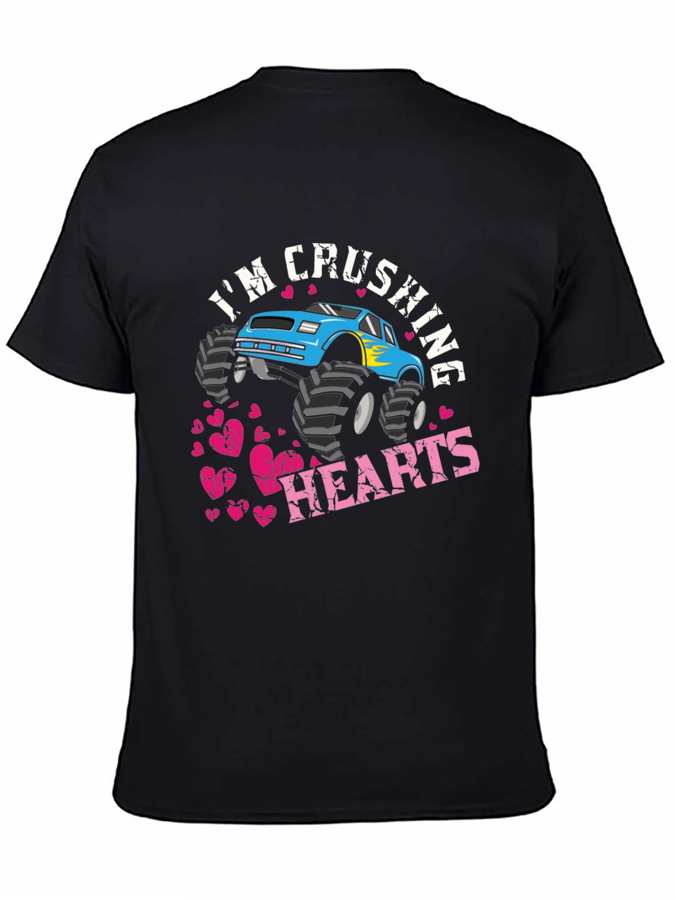 Im Crushing Hearts Monster Truck Graphic T-Shirt