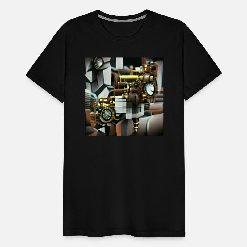 Steampunk Mechanical Engine Parts Abstract Art