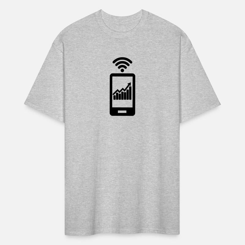 Stock chart with smartphone