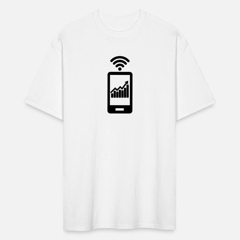 Stock chart with smartphone