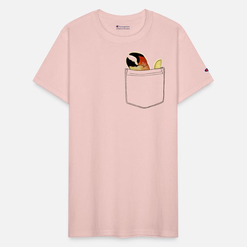 Stone Crab In faux Pocket - funny seafood lover