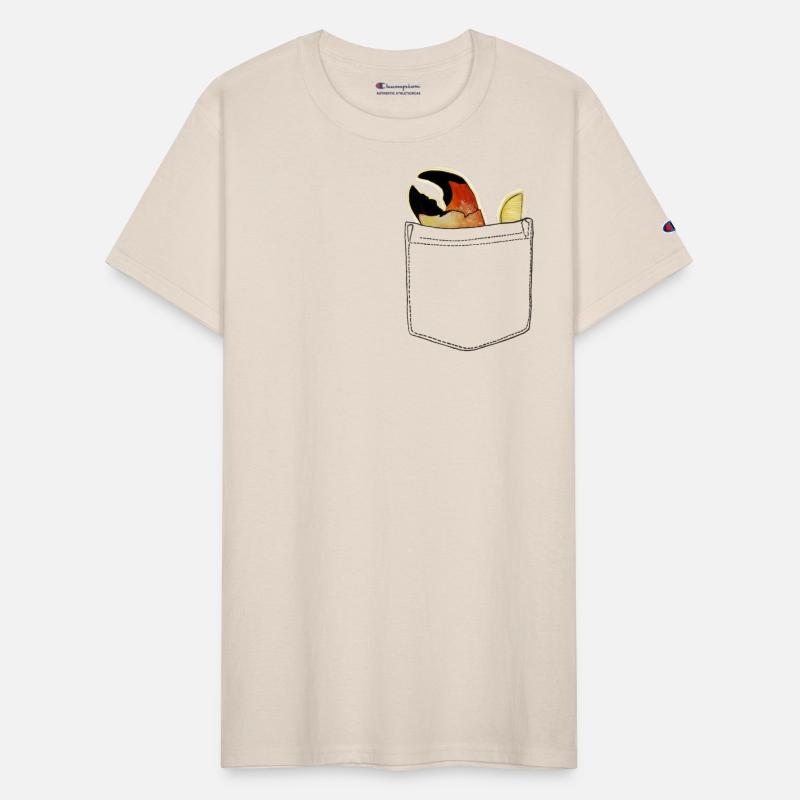 Stone Crab In faux Pocket - funny seafood lover